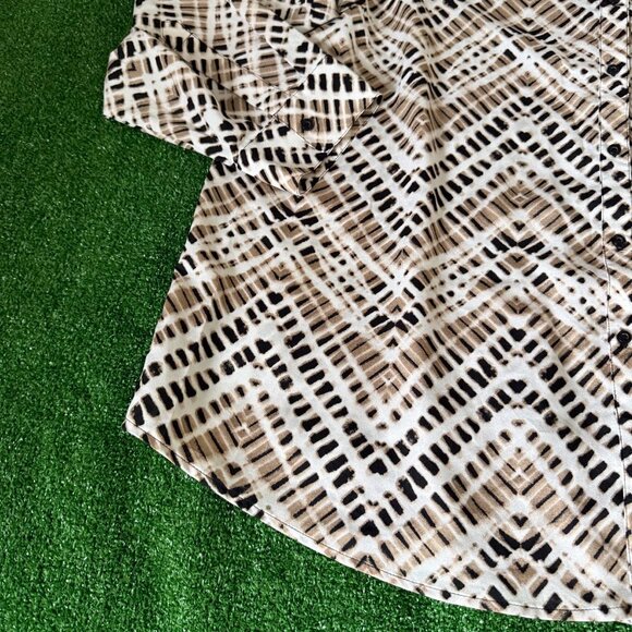 Calvin Klein Long Sleeve Button Front Mandarin Collar Tunic Shirt Plus Size 2X - Picture 4 of 12